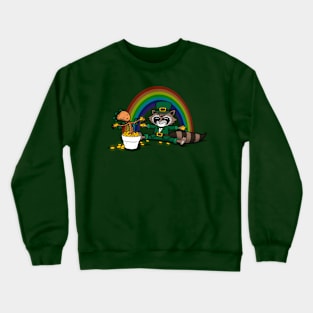 Saint Patrick's Day Superhero Dynamic Duo Leprechaun Crewneck Sweatshirt